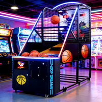 Machine de tir au basketball électronique de luxe avec notation – Mode multijoueur, interface en anglais, personnalisable pour centre commercial et salle de jeux