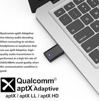 Transmetteur audio 5.4 USB C, adaptateur sans fil pour PS5/PC/Xbox/Switch/Android avec APTX Adaptive APTX Low Latency