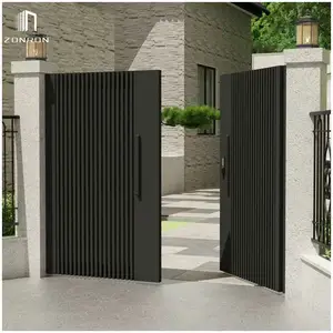 Zonron High Standard Villa Security Aluminum Alloy Gate Anti-theft Automatic Induction System Swing Gate