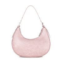 Sac bandoulière YIEYIE en forme de lune, tendance, avec fermeture éclair et double poche avant, en cuir végétalien, marque originale, prêt à la vente en gros, pour usage quotidien