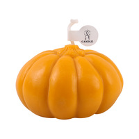 Bougie en cire parfumée citrouille pour Halloween, forme de citrouille réaliste, durée de combustion de 4 à 12 heures, parfum orange et blanc, cadeau festif transfrontalier
