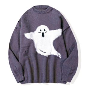 Pullover oversize in <span class=keywords><strong>maglia</strong></span> <span class=keywords><strong>con</strong></span> teschio personalizzato Y2K da uomo <span class=keywords><strong>con</strong></span> scheletro gotico stampato a manica lunga - Product Image 4