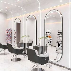 Miroir de salon de coiffure professionnel avec éclairage, simple, simple face, inclinable - Product Image 4