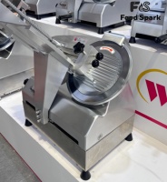 Trancheuse à viande congelée électrique automatique en acier inoxydable 220V, microtome pour restaurant et magasin d'alimentation, état neuf, moteur inclus