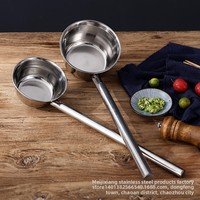 Yolecen ustensiles de cuisine multi-usages outils épaissi ménage louche commerciale en acier inoxydable longue poignée louche à eau