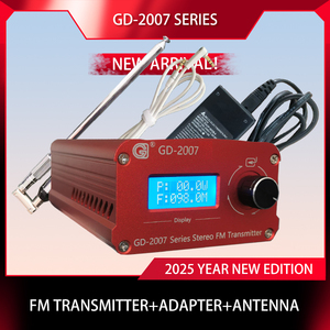 GD-2007วิทยุติดการออกอากาศแบบไร้สาย7W สถานีวิทยุ FM เครื่องส่งสัญญาณ <span class=keywords><strong>PLL</strong></span> + powersource + เสาอากาศ15W ระดับมืออาชีพ - Product Image 2