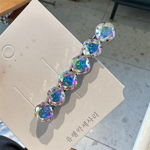 颜叶圆形捷克钻石闪亮钻石气质轻奢华女孩时尚发饰发夹 - Product Image 6