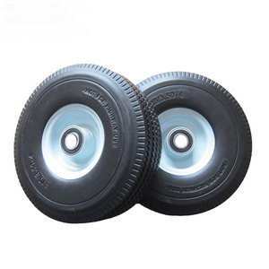 10-Inch Spoke Carbon Steel PU Foam Rubber <strong>Mecanum</strong> <strong>Wheel</strong> with Wear-Resistant and Pressure-Resistant Bearing Outer Tire Caster - Product Image 2