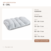 Coussin pour chien et chat en tissu peluche gris clair, lavable en machine, tapis pour animaux de compagnie pour cage, sol et voiture