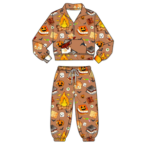Ensemble pull d'<span class=keywords><strong>Halloween</strong></span> pour enfants, très populaire : haut à demi-zip et pantalon long pour garçons, ensemble <span class=keywords><strong>sweat</strong></span> à demi-zip pour bébés garçons - Product Image 3