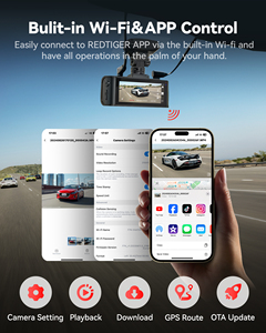 กล้องติดรถยนต์ REDTIGER รุ่น F7N Pro 4K แบบคู่ พร้อม WiFi GPS G-Sensor ภาพคมชัดระดับคริสตัล มองเห็นได้ชัดเจนในเวลากลางคืน กล่องดำบันทึกภาพ - Product Image 3
