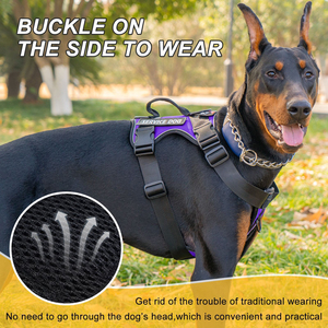 Medium Large Pet Dog Explosion Proof Flush Tactical Chest Back Drawstring Waterproof Anti-Reflective Adjustable Chest Strap - Product Image 5