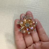 Perles 3D Appliquées de 4 cm, Fleurs en Plastique Faite Main, Patchs à Coudre pour Chaussures, Sacs, Accessoires de Vêtement, Artisanat