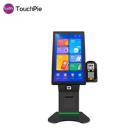 Kiosque en libre-service, kiosque à écran tactile de bureau, 15,6 pouces à 27 pouces avec imprimante intégrée/lecteur de code QR/lecteur de cartes/support POS