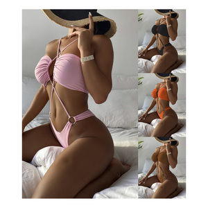 1332 हॉट सेलिंग सेक्सी माइक्रो स्ट्रिंग बीचवियर महिलाएं स्विमसूट एक टुकड़ा स्विमसूट खोखले बैकलेस स्नान सूट - Product Image 1