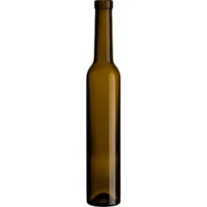 375 ml antiker grüner Bellissima Eis wodka Weinflaschen 750 ml, Bar-Top Kork mit Aquamark kolmentierte natürliche Weinkorken