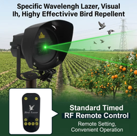 Répulsif à oiseaux laser haute puissance AC90-245 V 1W pour l'extérieur, dispositif ultime pour effrayer les oiseaux pour les fermes et les bâtiments (laser vert)