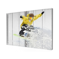 Película LED 3D holográfica transparente para publicidad, pantalla LED adhesiva de vidrio, pantalla Led súper delgada para ventana de vidrio