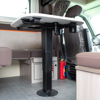 Pieds de table amovibles Awnlux en alliage d'aluminium léger, réglables, noirs, avec vérin pneumatique, pour camping-car, bateau et caravane