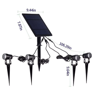 Iluminación <span class=keywords><strong>de</strong></span> jardín que cambia <span class=keywords><strong>de</strong></span> Color Multi RGB, luces <span class=keywords><strong>de</strong></span> paisaje con energía Solar impermeables, foco solar decorativo ajustable para exteriores - Product Image 6