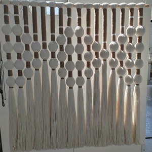B2BArt <span class=keywords><strong>Macramé</strong></span> minimaliste personnalisé en coton pour chambre à coucher Suite fournir une toile de fond de cérémonie comme art mural horizontal avec plat et long - Product Image 2