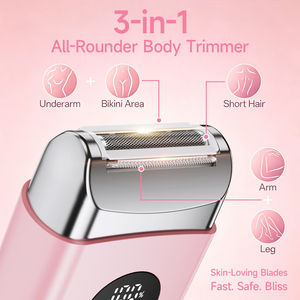 Tondeuse bikini électrique rechargeable pour <span class=keywords><strong>femme</strong></span>, <span class=keywords><strong>rasoir</strong></span> électrique pour poils pubiens et du corps, tondeuse pour les jambes et le corps, <span class=keywords><strong>rasoir</strong></span> bikini - Product Image 5