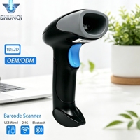 Lecteur de codes-barres portable SHUNQI haute vitesse 120FPS, triple mode filaire 2.4G, lit les codes 1D et 2D DataMatrix Aztec