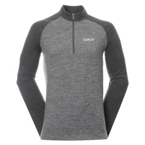 Sudaderas de golf de manga larga con forro polar de primera calidad para hombre ligero con logotipo personalizado - Product Image 4