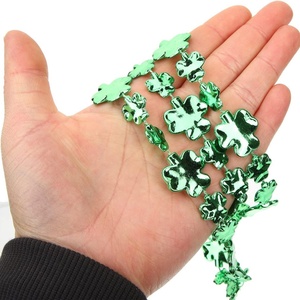 Collana in Plastica <span class=keywords><strong>per</strong></span> San Patrizio, Ciondolo a Quadrifoglio con Perline Irlandesi, Decorazione <span class=keywords><strong>per</strong></span> <span class=keywords><strong>Feste</strong></span> e Festività - Product Image 4