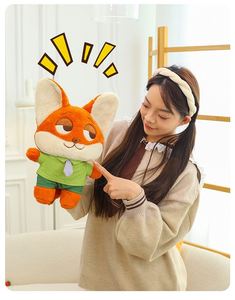 Peluche Personalizado con Logotipo de Zootopias, Peluche de Zorro Judy y Conejo Nick Sentados o de Pie, Muñecos de Peluche, Personajes de Dibujos Animados, Almohada Decorativa - Product Image 6