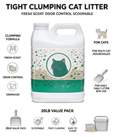 Litière pour chat à agglomération forte, contrôle des odeurs, parfum frais, granulés d'argile à pelleter, disponible en marque privée OEM