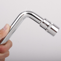 Clé à molette pneumatique à poignée en L, phosphate noir, 1" 3/4", barre d'extension courbée robuste, métrique, OEM