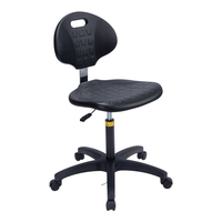 Chaise de laboratoire ESD M13 avec dossier réglable en hauteur, roulettes et assise en mousse PU pour hôpital, laboratoire, école, atelier, entrepôt