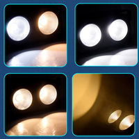 Kabelloses Zweifarb-LED-Bühnenlicht mit Warmweiß und Weiß, Dual-Color Oberflächen-Softlight, Moving Head Bühnenfülllicht
