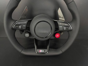 พวงมาลัยคาร์บอนไฟเบอร์พร้อมแป้นเปลี่ยนเกียร์สำหรับ <span class=keywords><strong>Audi</strong></span> S3 S4 S5 S6 S7 A3 A4 A5 A6 A7 Q3 Q5 Q7 พวงมาลัยสปอร์ตแบบกำหนดเอง - Product Image 4