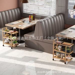 Wooden 3 Tier Kitchen Cart With Wheels Portable Storage Rack For Restaurant Use - Product Image 3