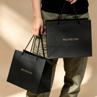 Sacs en papier écologiques personnalisés avec logo et poignée, sacs de shopping en papier de luxe, boîte de shopping personnalisée