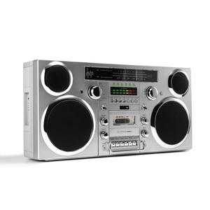 Boombox rétro portable avec lecteur CD et cassette, radio AM/FM, enregistreur MP3 USB, système audio haute puissance 60W pour la maison et l'extérieur - Product Image 1