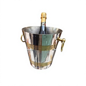 Minimalist Design <b>Ice</b> <b>Bucket</b> <b>Gold</b> Bend With Ring Handles High Quality Metal Wine Chiller Customizable Designs French <b>Ice</b> <b>Bucket</b> - Product Image 1