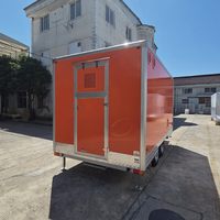 Remorque commerciale mobile avec cuisine complète, chariot alimentaire, chariot à glaces mobile