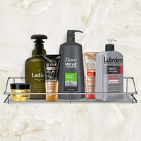 Panier de rangement pour cuisine sportive d'usine, panier à savon de douche chromé, porte-accessoires de salle de bain en acier inoxydable, panier de rangement