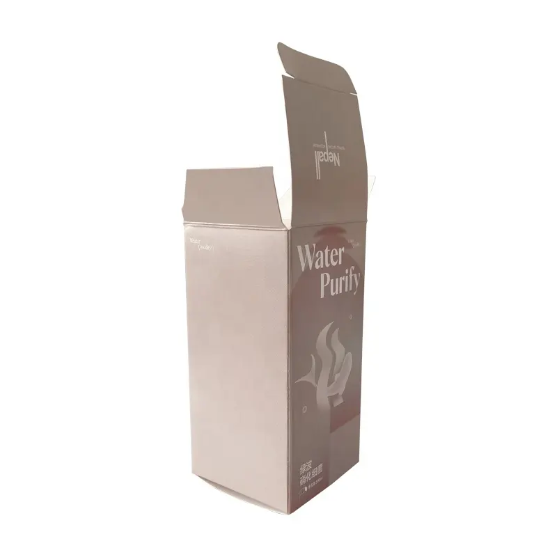 Kunden spezifischer Druck Marken-Make-up-Papier verpackungs box flacher Versand punkt UV-Prägung Heiß prägen aus Porzellanpapier-Schnallen box