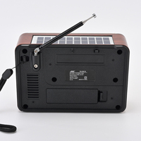 Radio Portátil Retro de 3 Bandas FM/AM/SW, Bluetooth, USB Recargable/Carga DC 5V, Altavoz Solar para Uso en Exteriores/Hogar TG-2501S