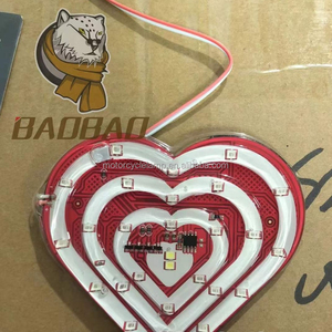 HEART LOVE Petit Moyen Grande Taille 6cm 8cm 10cm Rouge Strobe COB Module Barre Lumineuse Vélo Décoration Pièces pour Voiture Miroir Auto Pièces - Product Image 5