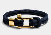 Bracelet en corde nautique à double brin pour homme et femme avec fermoir en acier inoxydable en forme de U, bracelets à enrouler pour cadeau