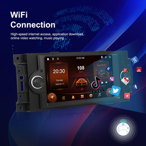 Podofo 6,2 ''coche estéreo 2 + 64G inalámbrico Carplay/Android Auto GPS/WiFi/BT/FM/RDS para JEEP/<span class=keywords><strong>Dodge</strong></span>/Chrysler 300C Dropshipping - Product Image 4