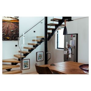 <span class=keywords><strong>Escalier</strong></span> droit moderne en bois sur mesure avec poutre d'<span class=keywords><strong>escalier</strong></span> centrale simple ou double pour projets <span class=keywords><strong>de</strong></span> villas et maisons - Product Image 3