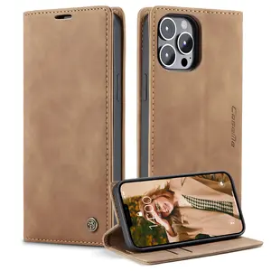 CaseMe 15 Ultra Luxury Wallet Case Card Magnetic Holder TPU Leather Back Cover For Iphone 15 Pro Phone Case