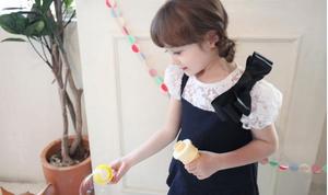 Ropa Infantil al por Mayor, Vestido de Verano de Manga Corta con Parches y Lazo para Niñas, de Fabricante Chino - Product Image 5