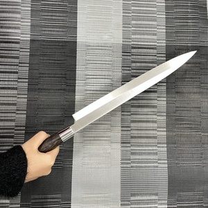 日本12英寸柳叶刀440C高级钢单斜面切刀，带高级手柄日本寿司生鱼片刀 - Product Image 2